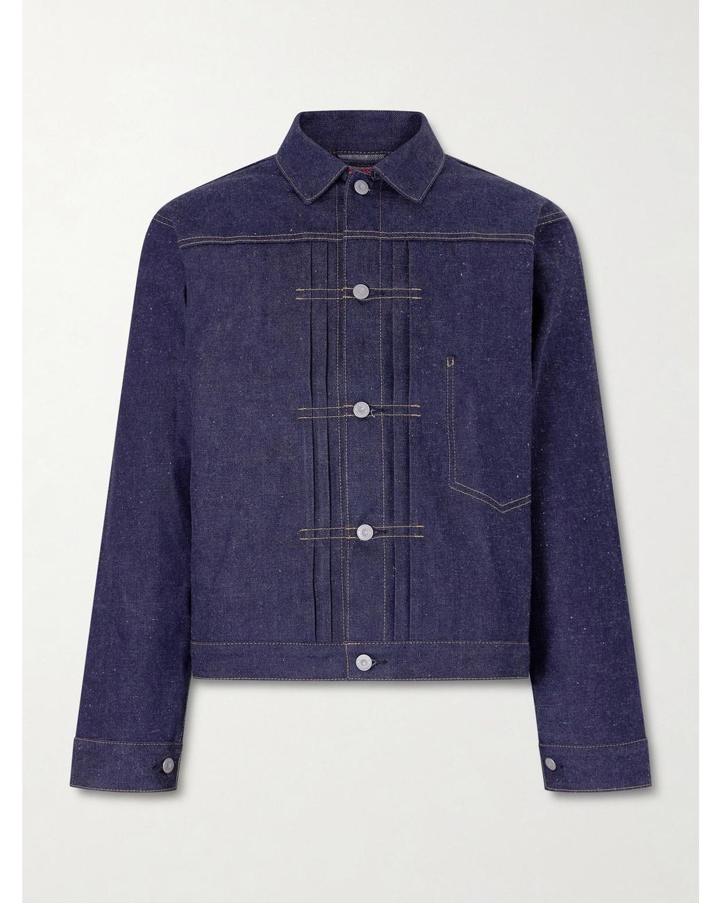 Human Made Blue Pleated Denim Jacket for men