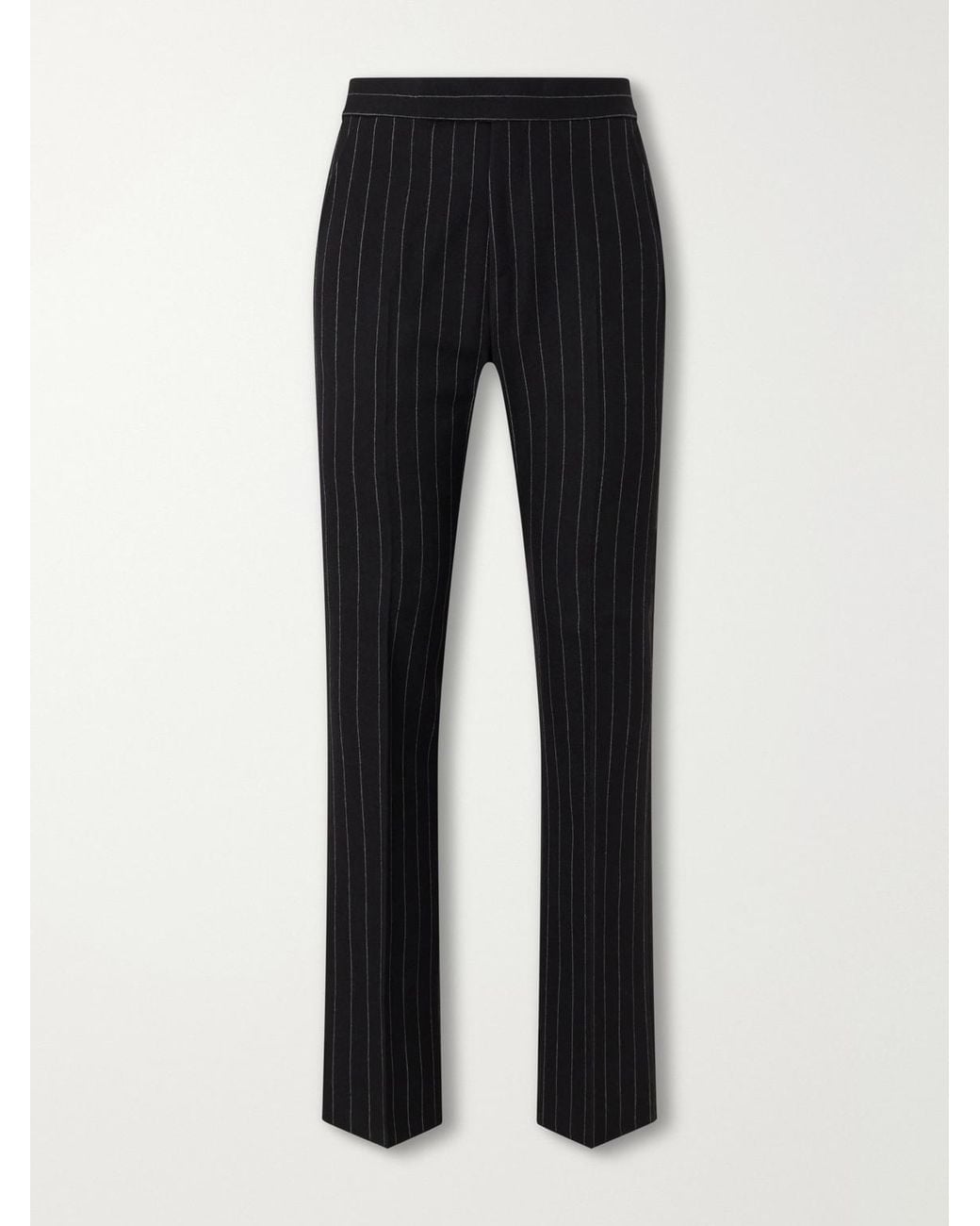 Tom Ford Black Straight-Leg Pinstriped Wool-Twill Suit Trousers for men