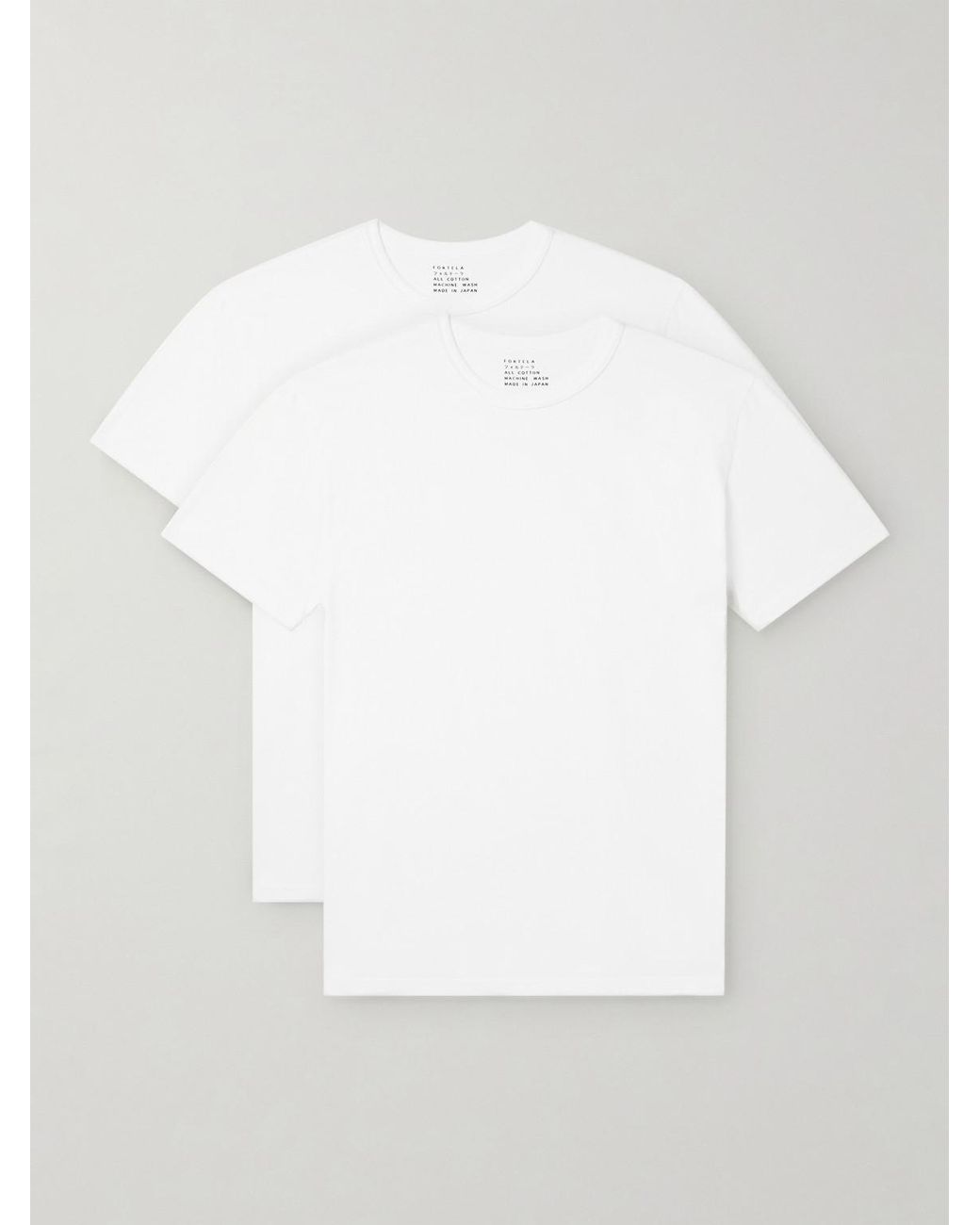 Fortela White Set Of Two Cotton-Jersey T-Shirt for men