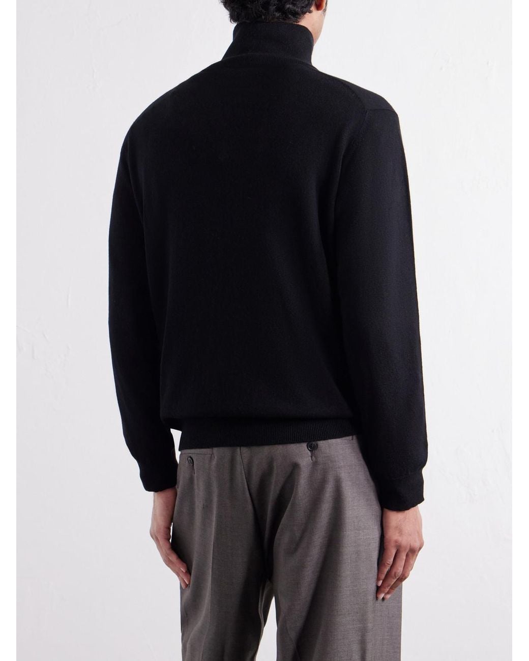 Begg x Co Blue Heriot Half-Zip Cashmere Sweater for men