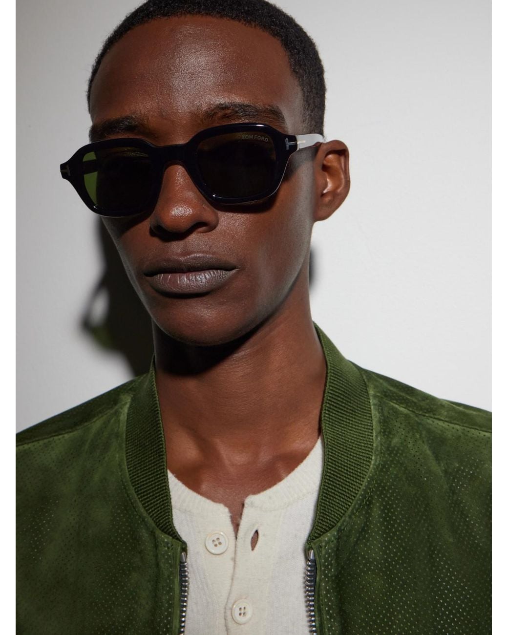 Tom Ford Green Square-Frame Acetate Sunglasses for men