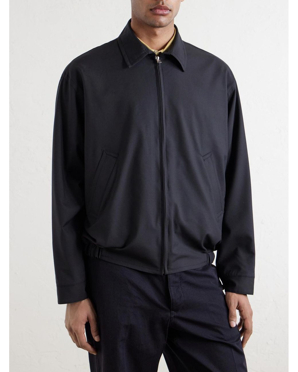 Kaptain Sunshine Black Wool Blouson Jacket for men