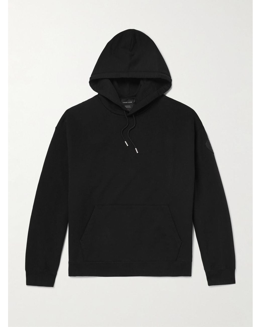 Canada Goose Black Rove Logo-Appliquéd Cotton-Jersey Hoodie for men
