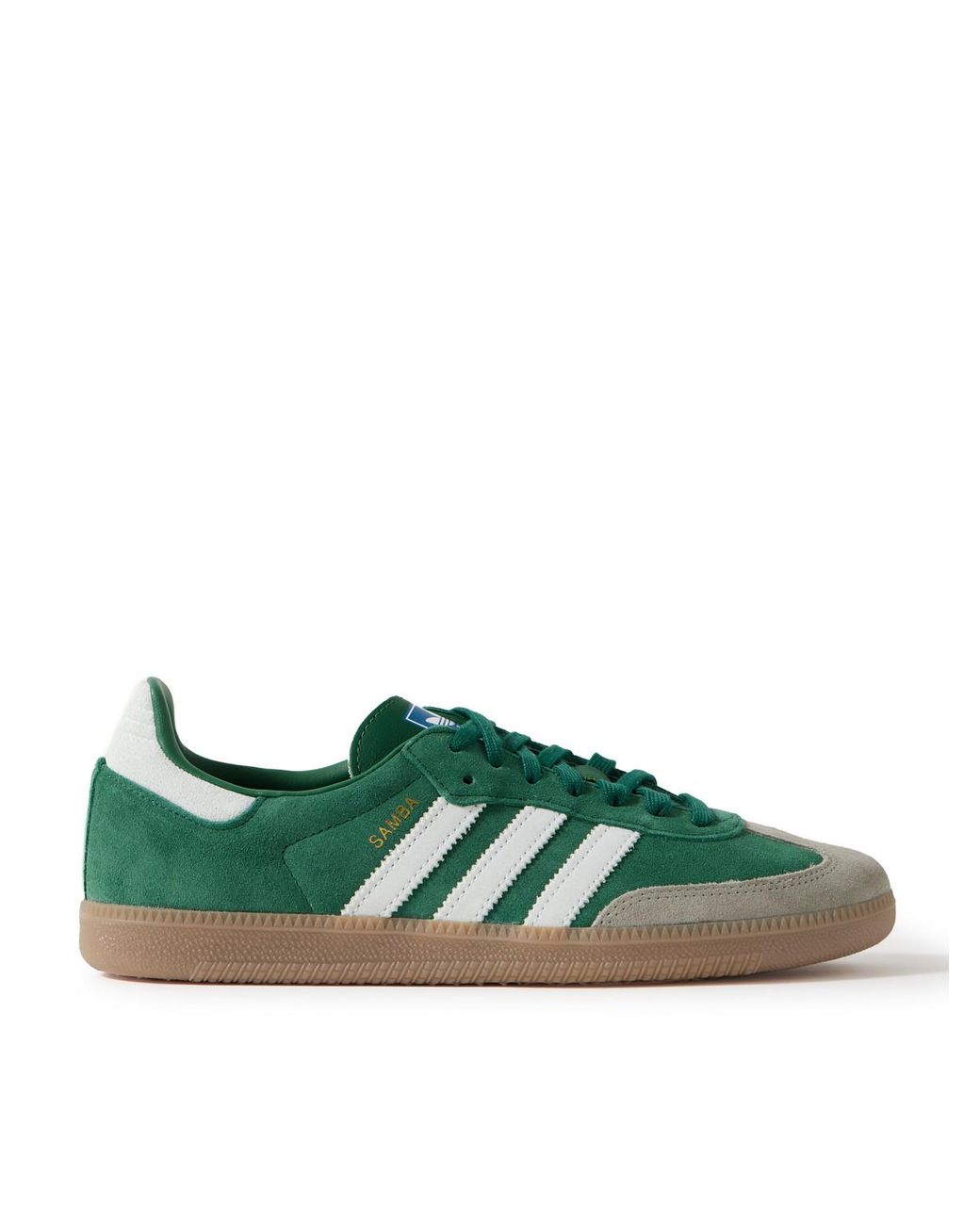 adidas Originals Samba Og Leather-trimmed Suede Sneakers in Green for ...