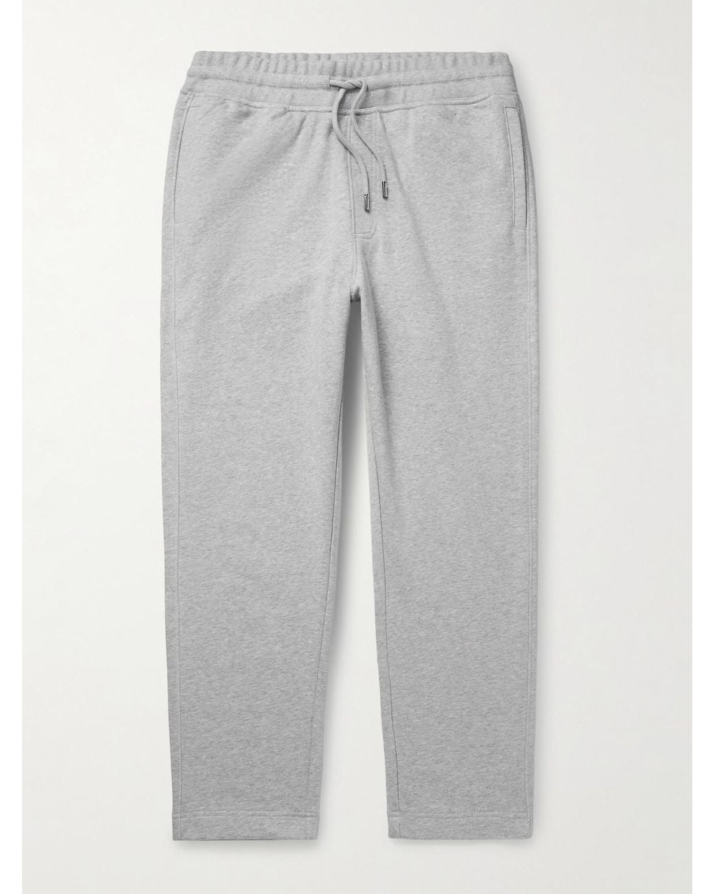 Mr P. Gray Slim-Fit Organic Cotton-Jersey Sweatpants for men