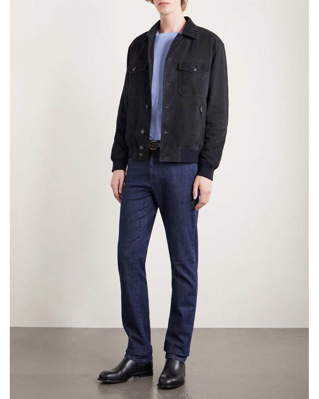 Canali Blue Slim-fit Jeans for men