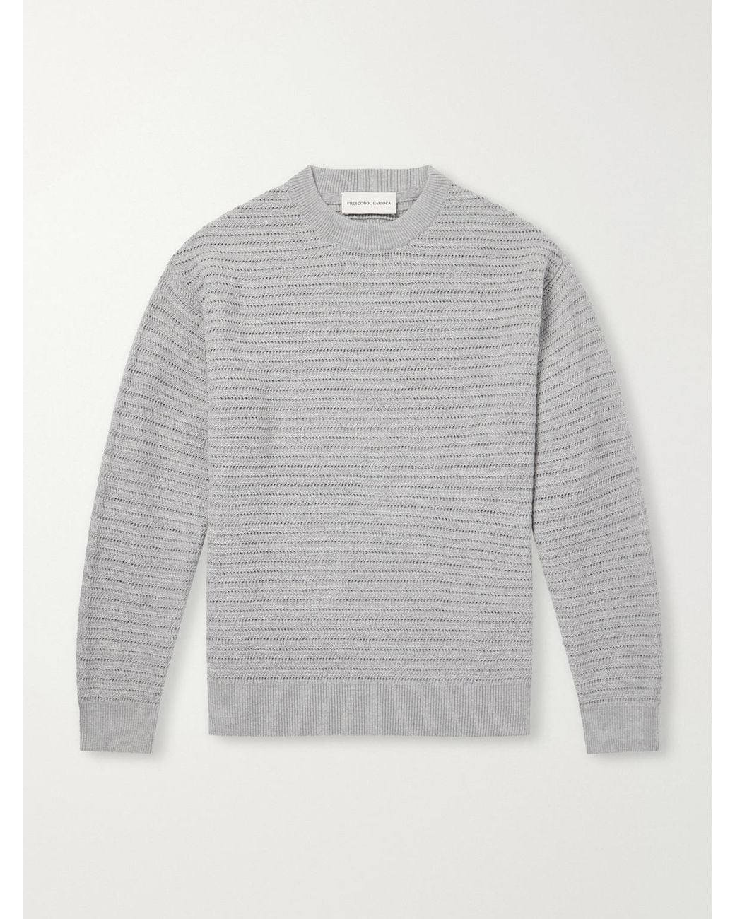 Frescobol Carioca Gray Jardim Merino Wool Sweater for men