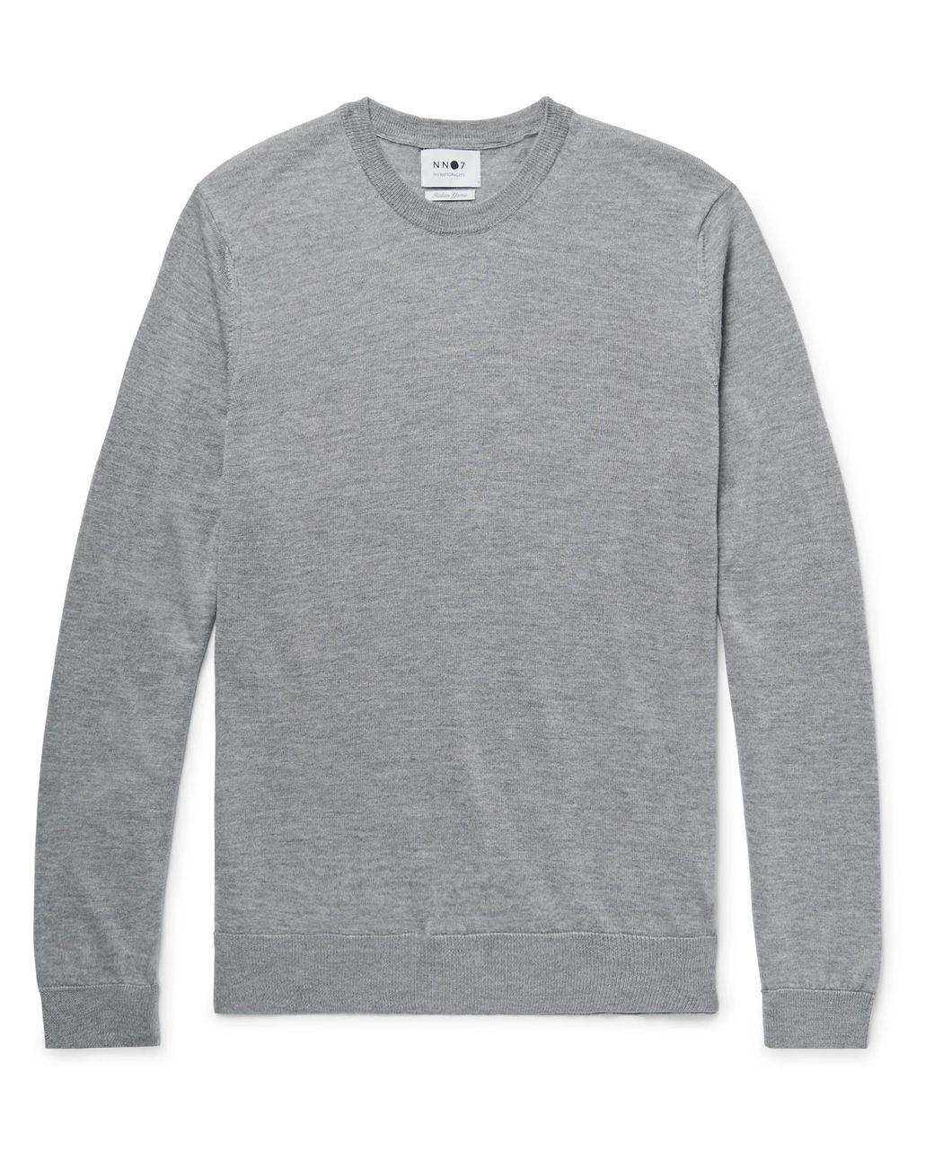 NN07 Ted Mélange Merino Wool Sweater in Gray for Men - Lyst