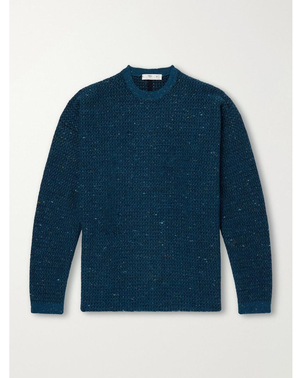 Inis Meáin Blue Tonnta Merino Wool And Cashmere-Blend Sweater for men