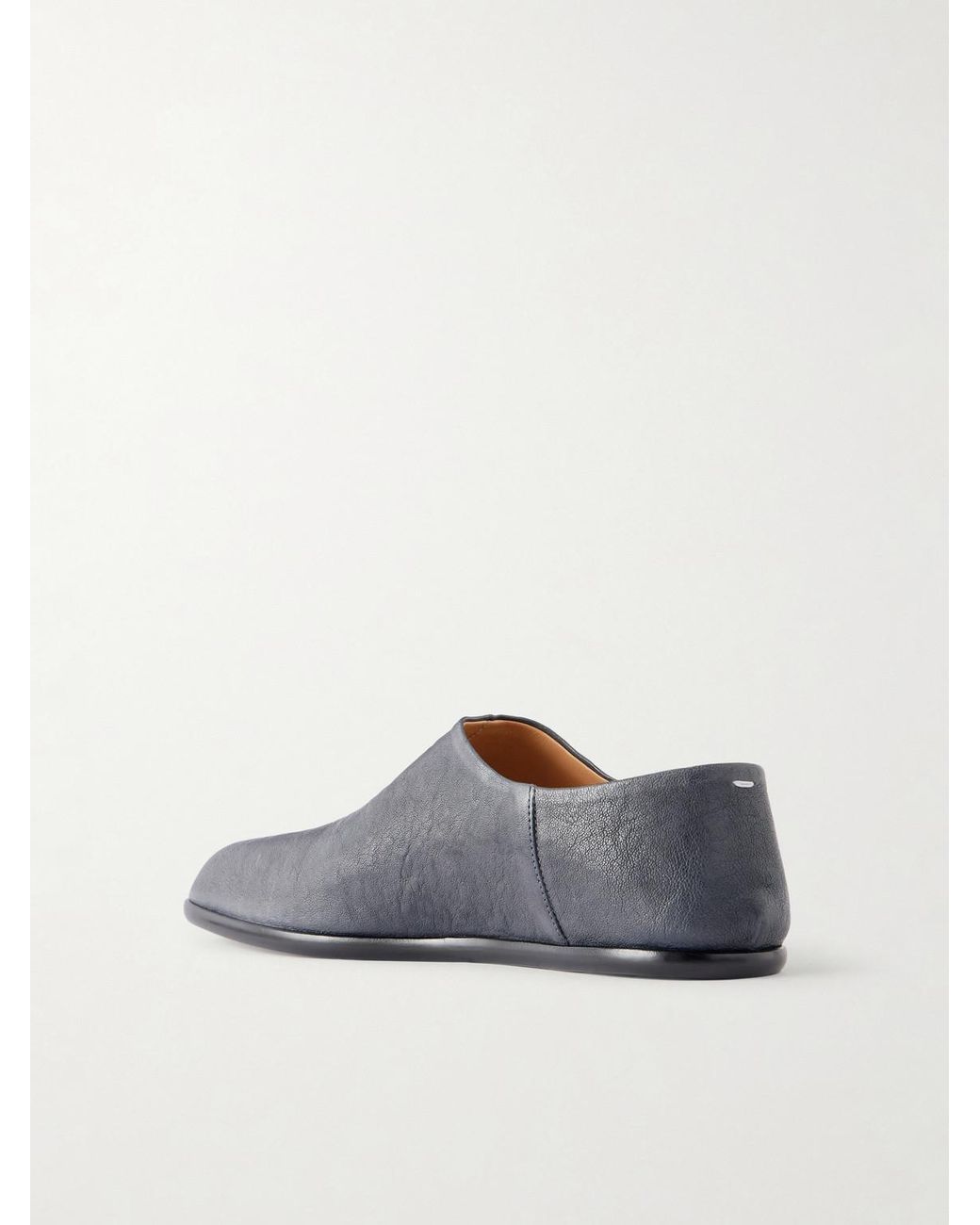 Maison Margiela Blue Tabi Babouche Split-Toe Leather Slip-Ons for men
