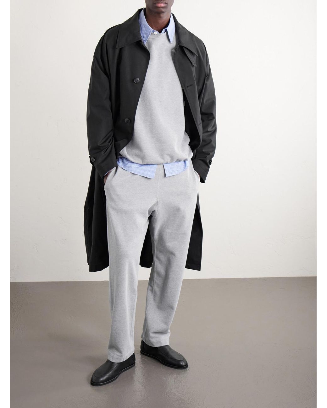 Remi Relief Gray Straight-leg Cotton-jersey Sweatpants for men