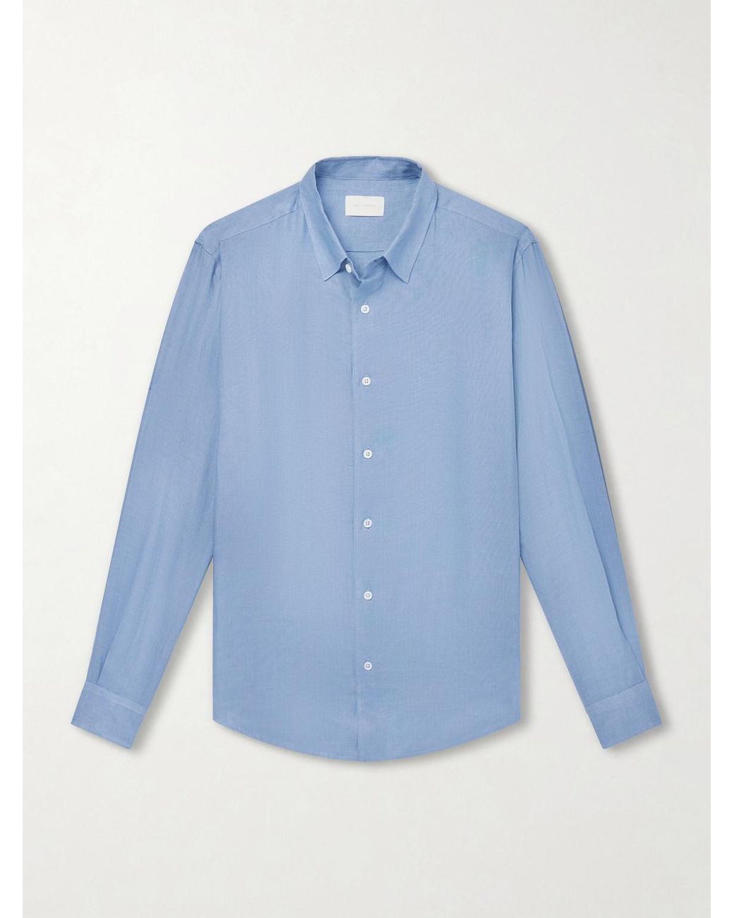 Aimé Leon Dore Blue Linen Shirt for men