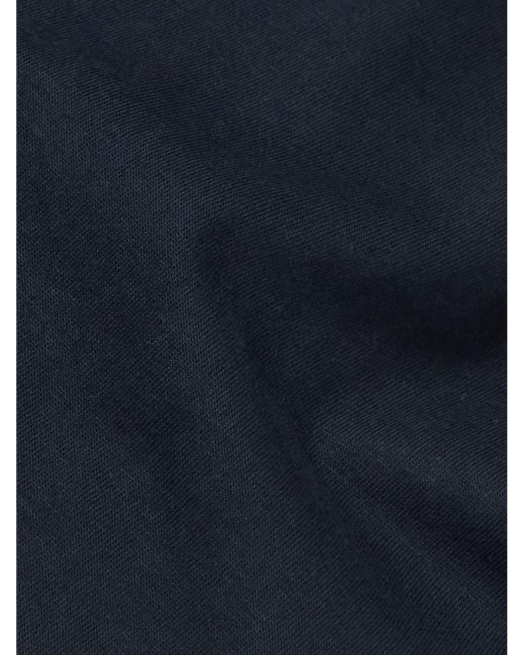 James Perse Blue Supima Cotton-Jersey Polo Shirt for men