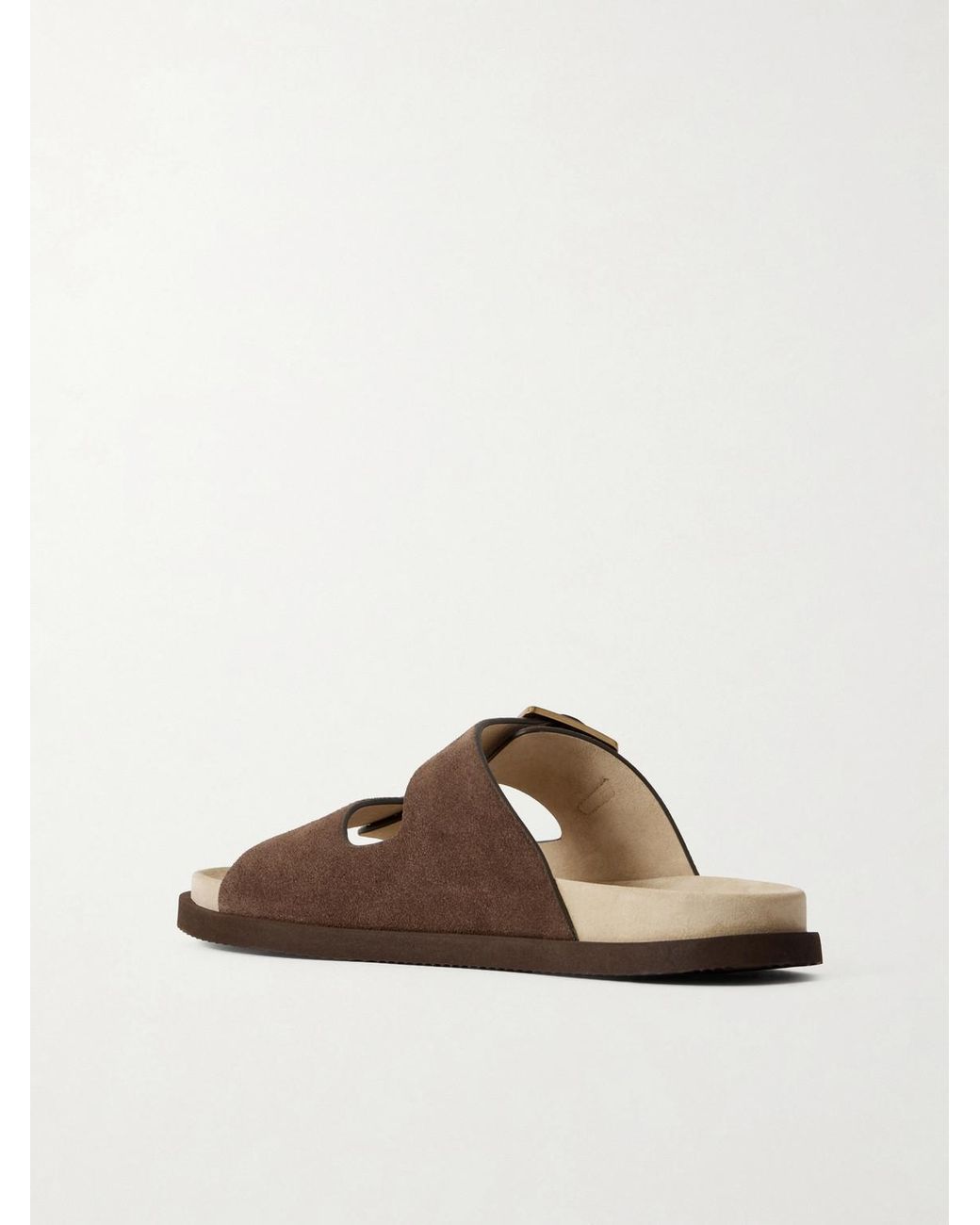 Brunello Cucinelli Brown Suede Sandals for men