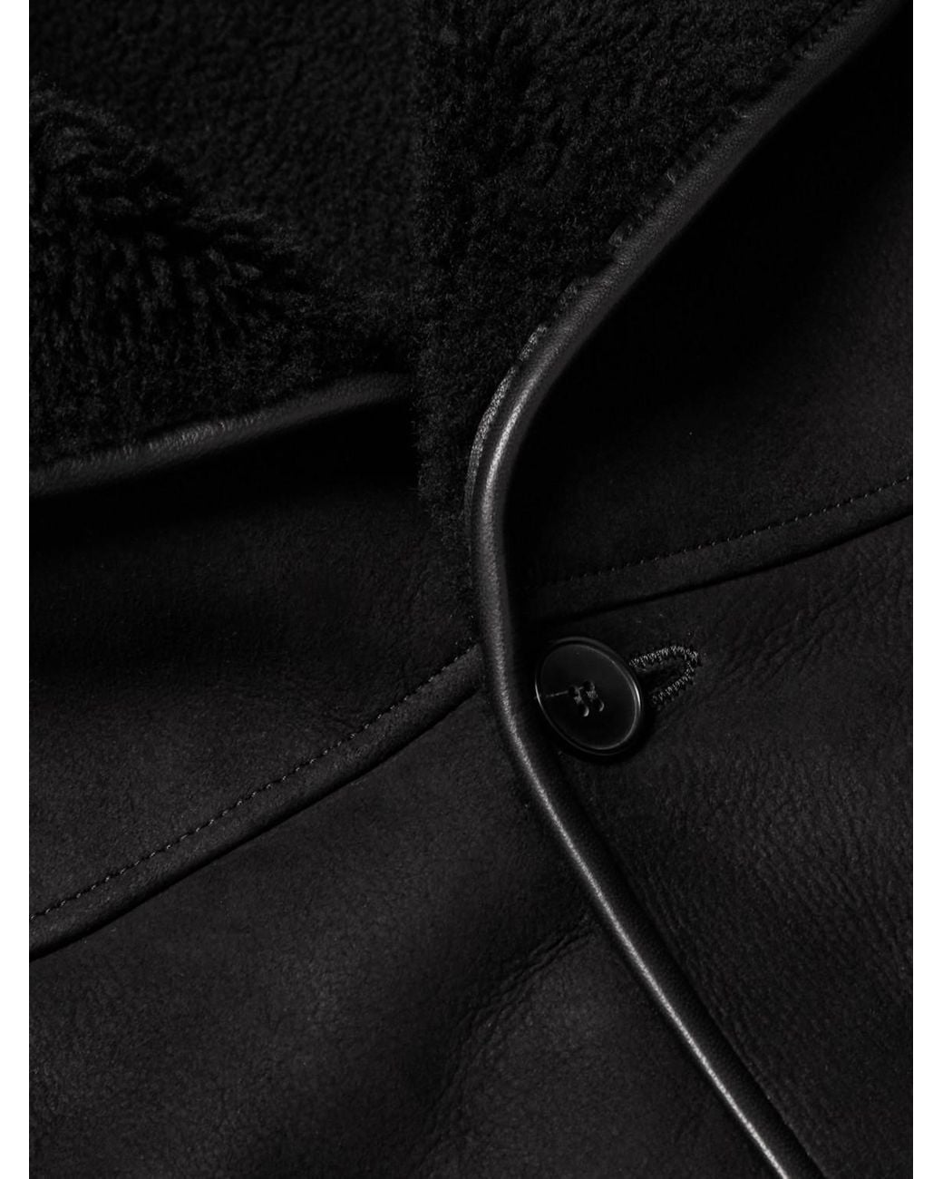 Mr P. Black Shearling Coat for men