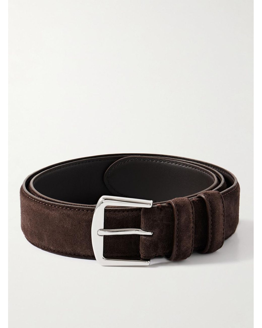 Loro Piana Black 3.5Cm Suede Belt for men