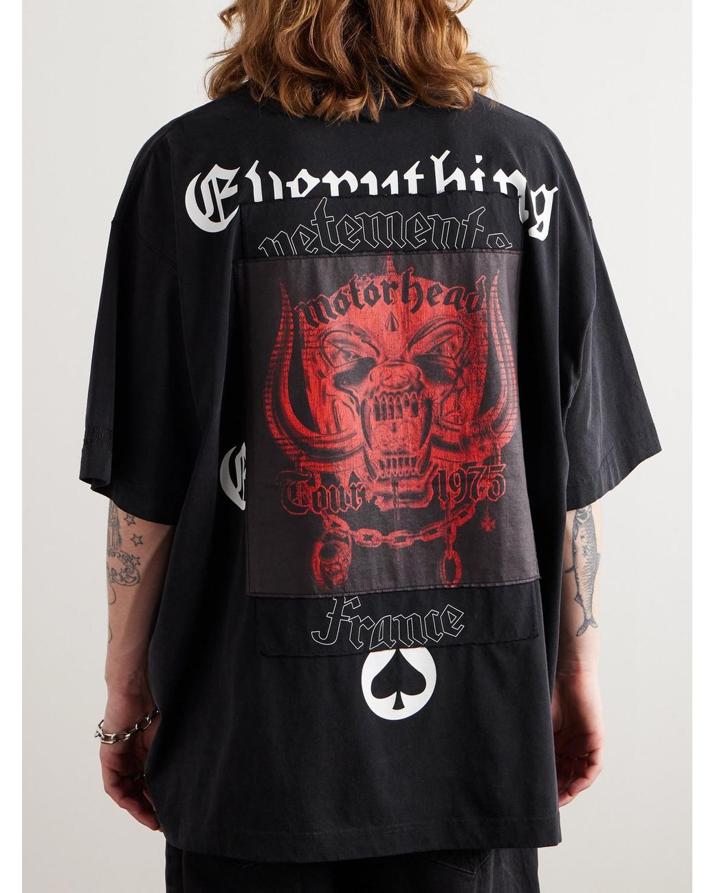 Vetements Motörhead Appliquéd Printed Cotton-Jersey T-Shirt in