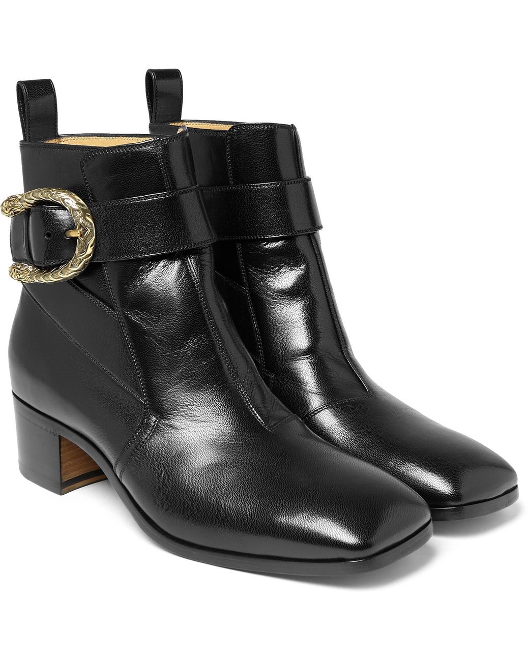 Gucci Leather Jodhpur Boots in Black for Men | Lyst