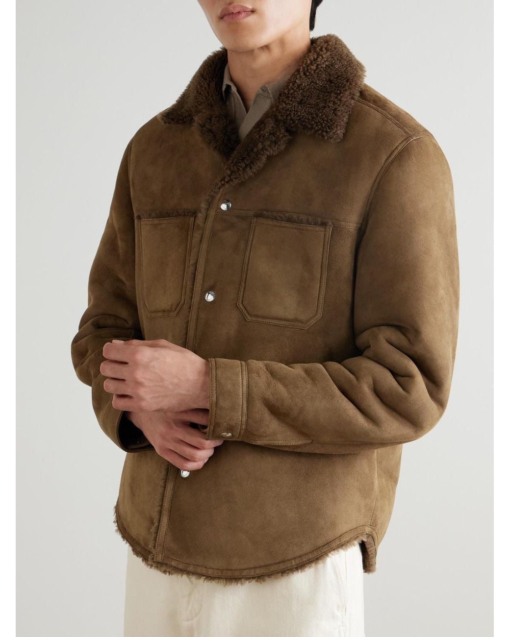 Mr P. Brown Shearling Jacket for men