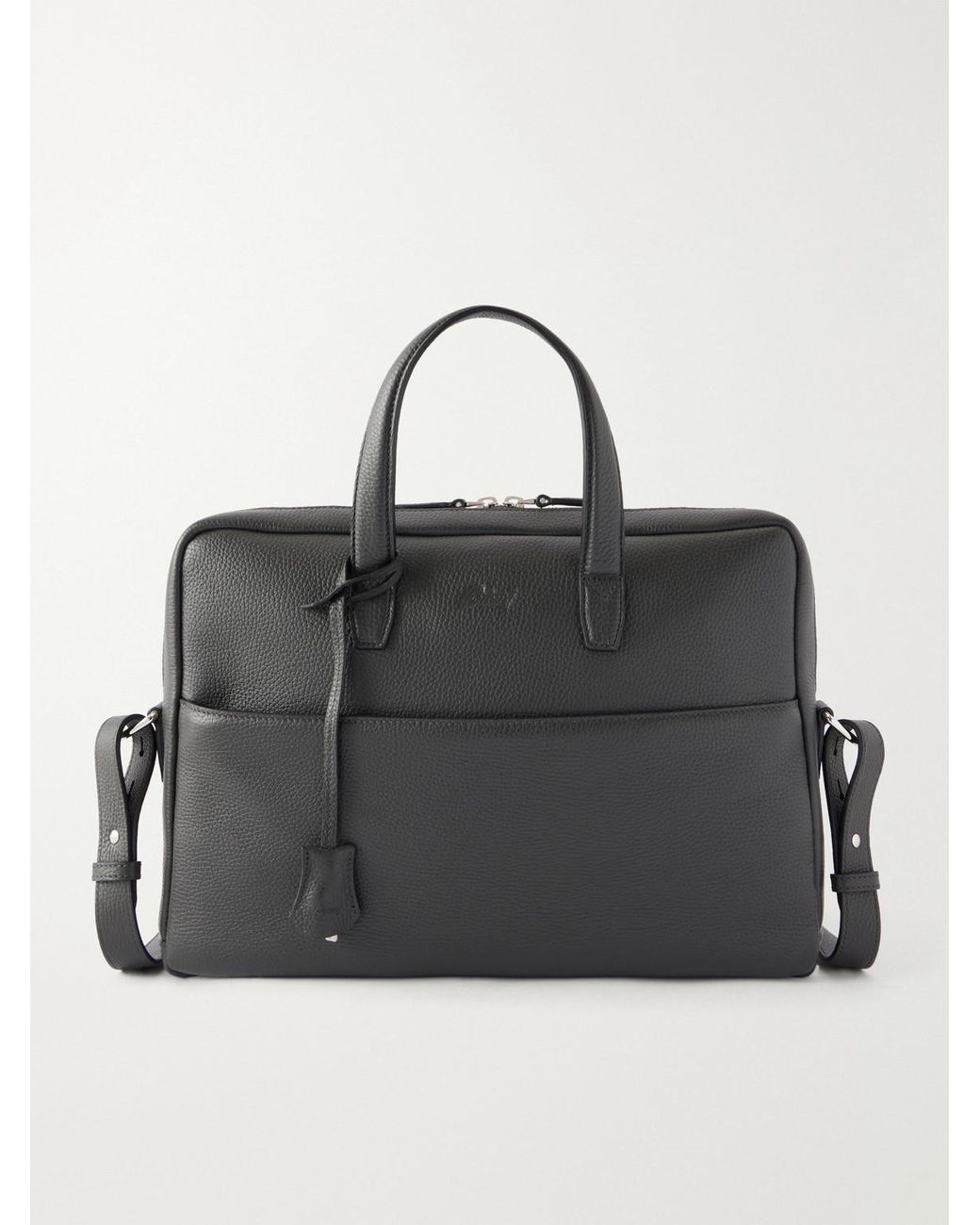 Brioni Black Full-Grain Leather Briefcase for men