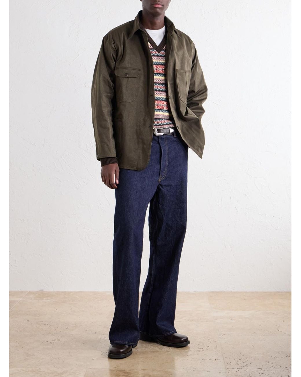 Orslow Blue Straight-Leg Jeans for men