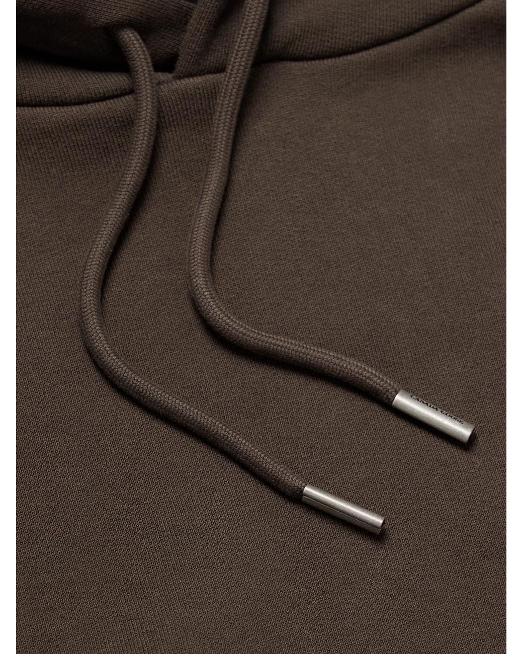 Canada Goose Brown Rove Logo-Appliquéd Cotton-Jersey Hoodie for men