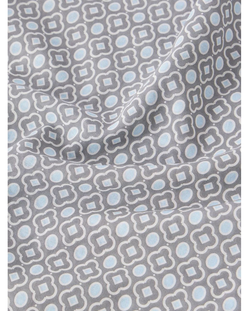 Anderson & Sheppard Gray Printed Cotton-Voile Scarf for men