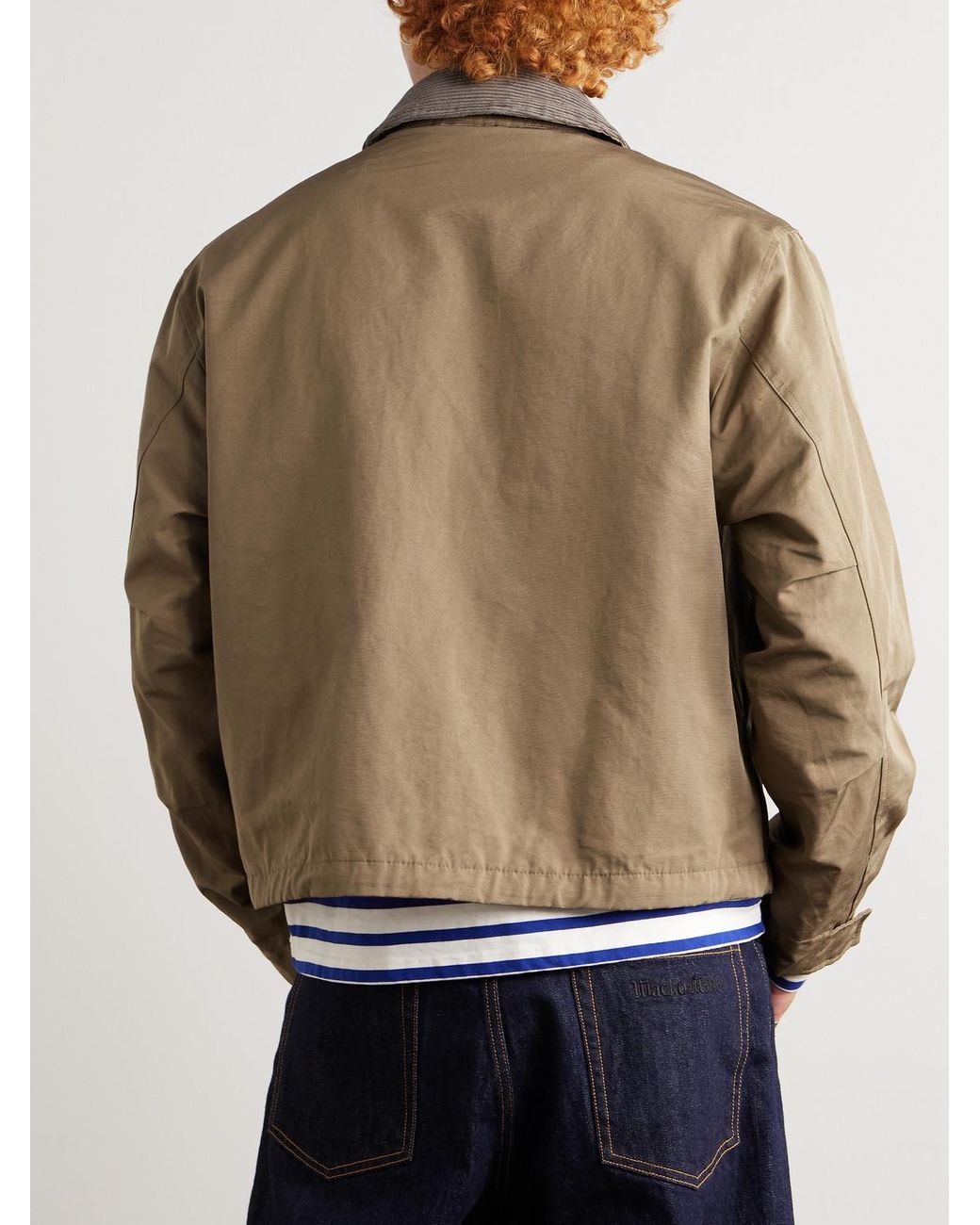 FRIZMWORKS Heritage Jacke aus einer Baumwollmischung mit Cordbesatz in Natural für Herren