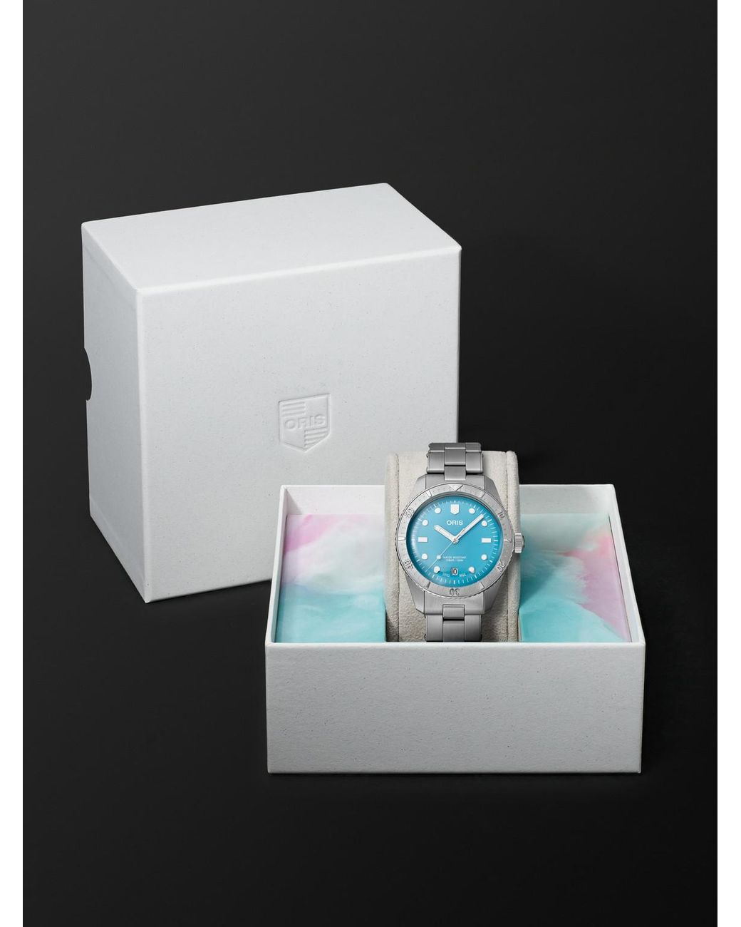 Oris Black Divers Sixty-five Automatic Stainless Steel Watch, Ref. 01 733 7771 4055-07 8 19 18 for men