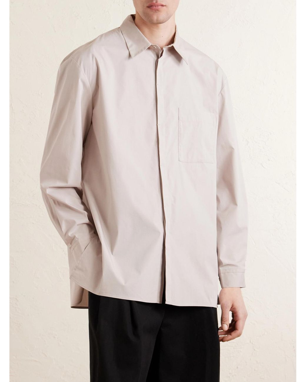 Amomento Pink Oversized Cotton Shirt for men