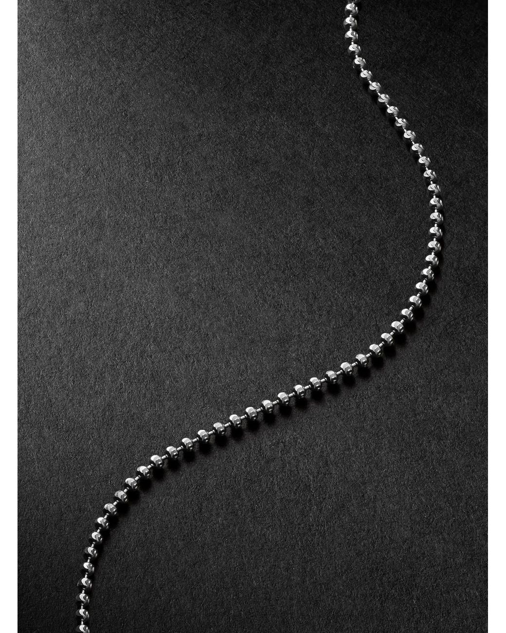 Alex Moss New York Black 20-Inch 14-Karat Ball Chain Necklace for men