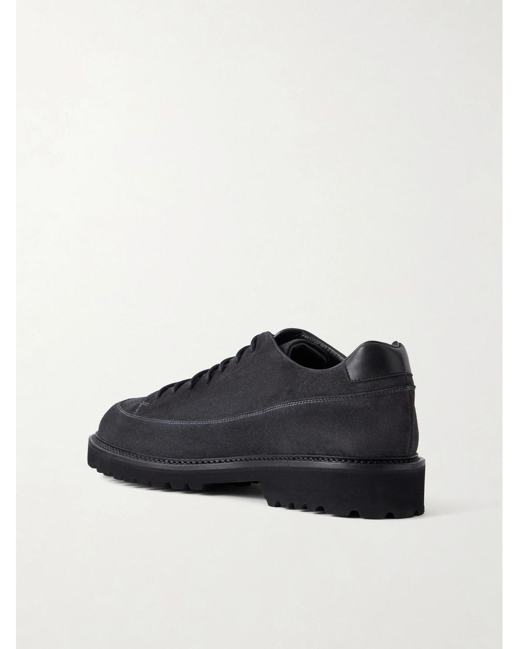 Common Projects Black Piuma Leather-Trimmed Suede Hiking Boots for men