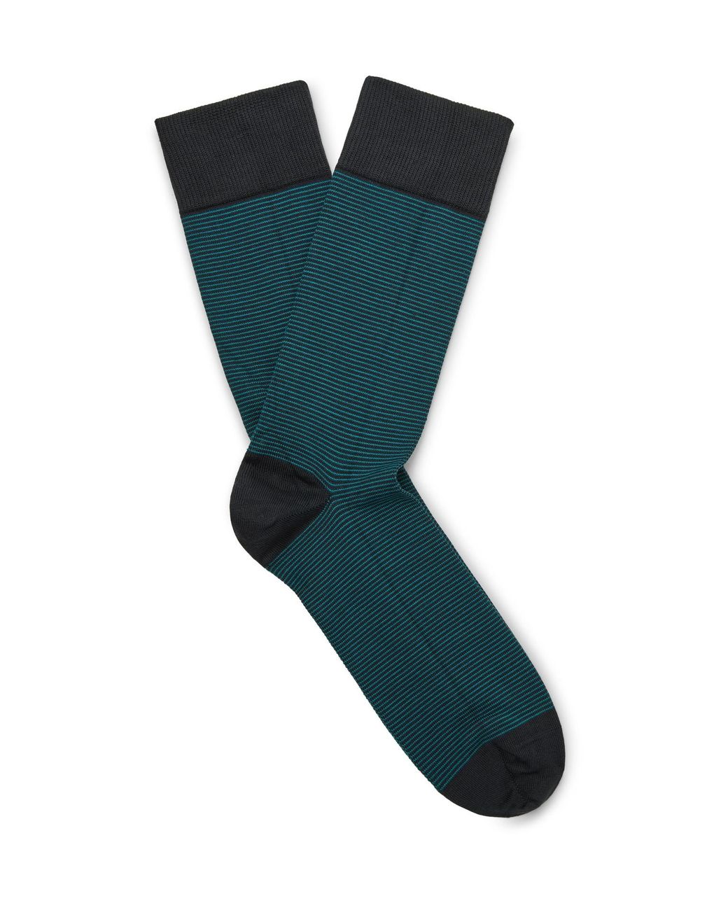 John Smedley Hera Striped Sea Island Cotton-blend Socks in Blue for Men ...