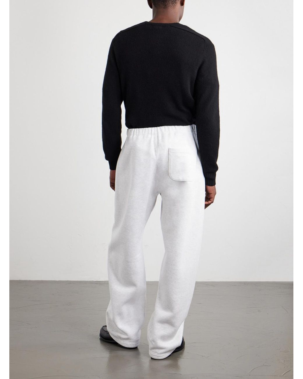 Sacai White Straight-leg Cotton-jersey Sweatpants for men