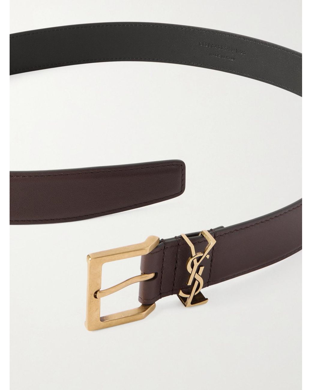 Saint Laurent Red 3cm Leather Belt for men
