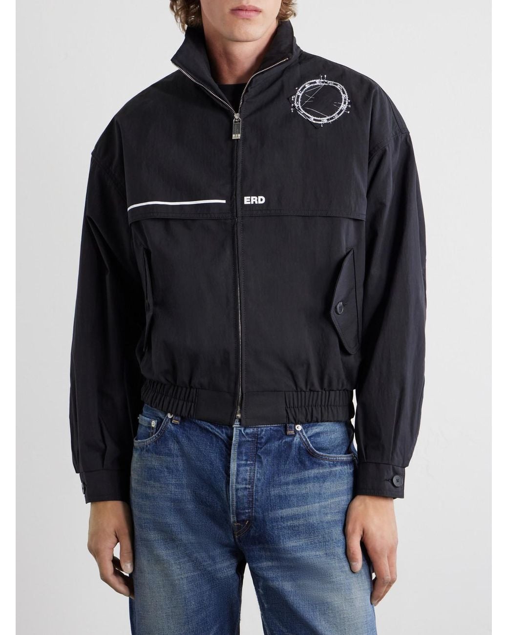 Enfants Riches Deprimes Blue Serge Logo-Printed Shell Jacket for men