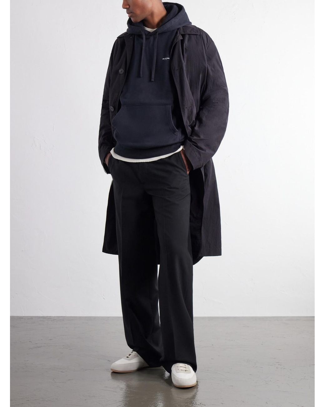 Aimé Leon Dore Blue Logo-Print Cotton-Jersey Hoodie for men