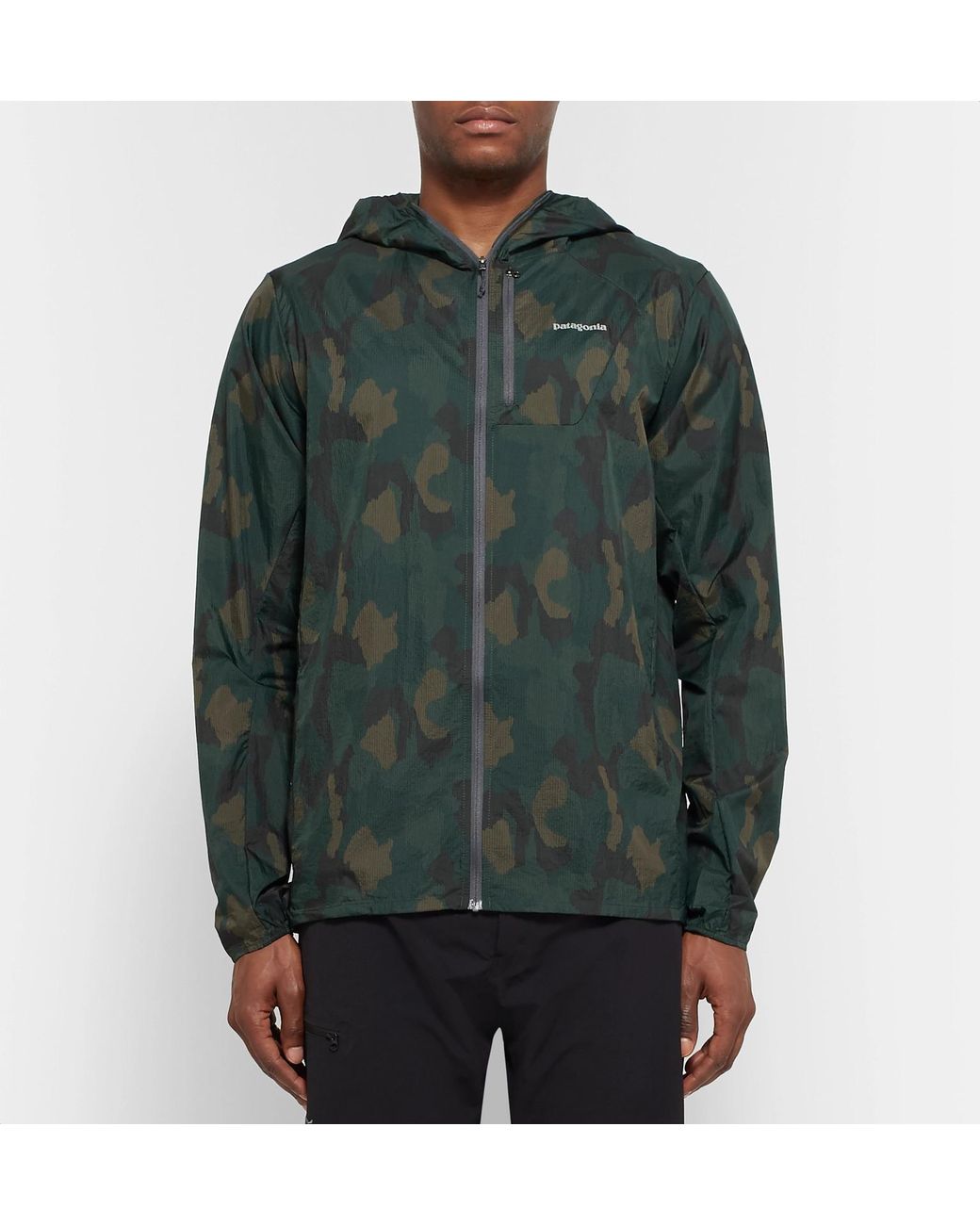 Patagonia Houdini Packable Camouflage-print Nylon-ripstop Hooded Jacket in  Green for Men | Lyst