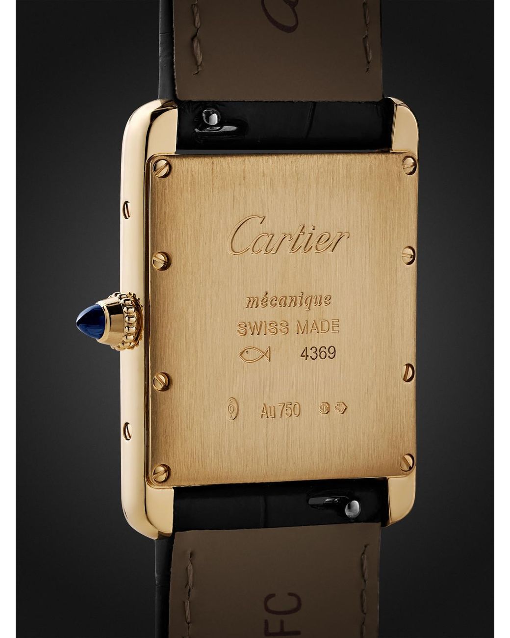 Cartier Black Tank Louis Medium Automatic 18-Karat Watch, Ref. Wgta0211 for men