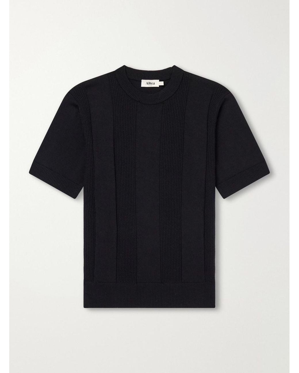 Altea Black Wool T-Shirt for men