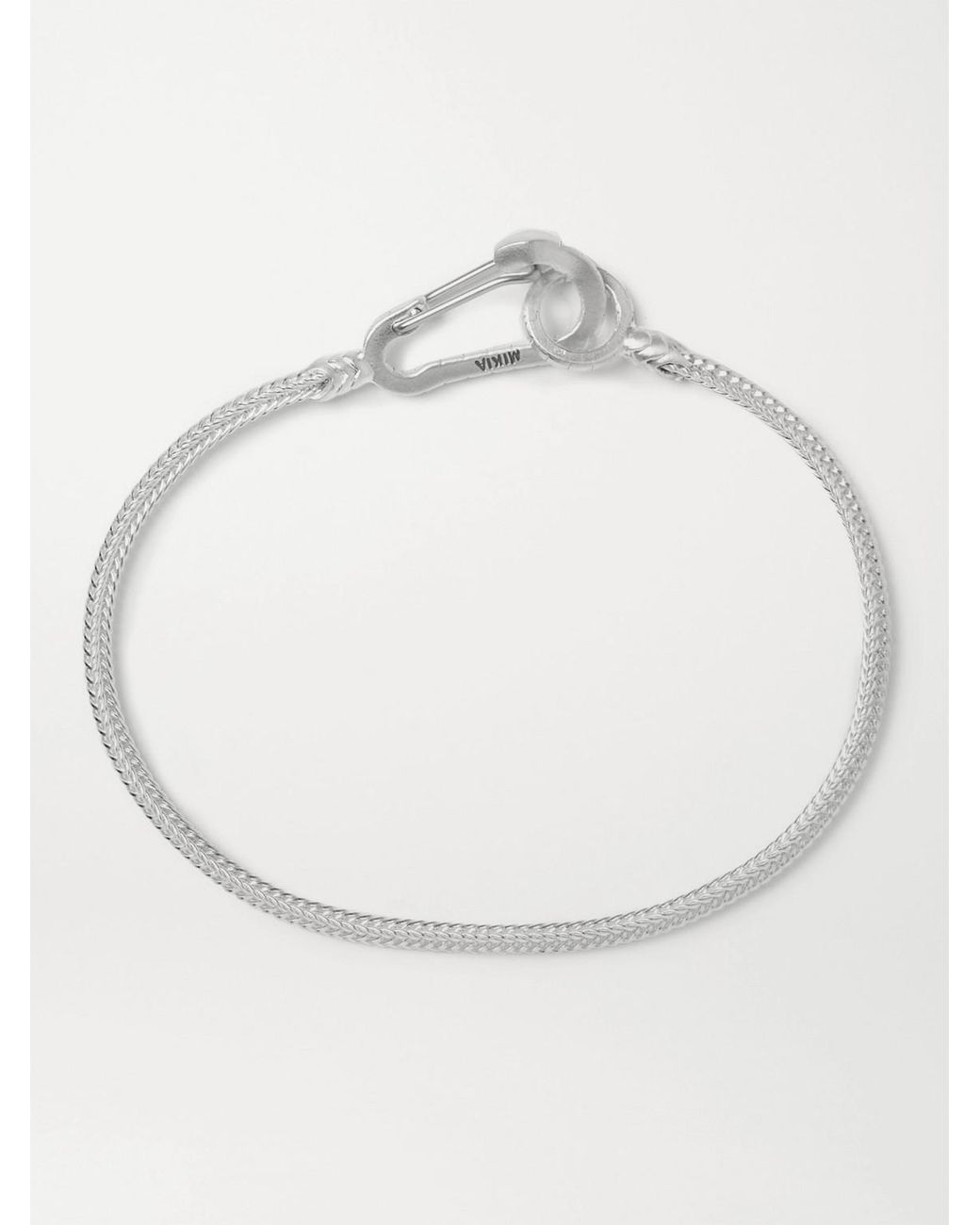 Mikia Natural Sterling Silver Bracelet for men