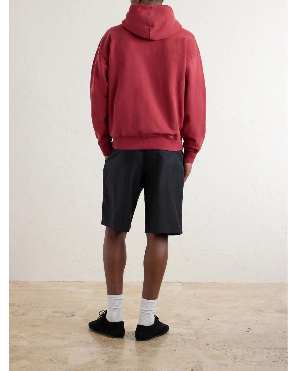 Aimé Leon Dore Red Cotton-Jersey Zip-Up Hoodie for men