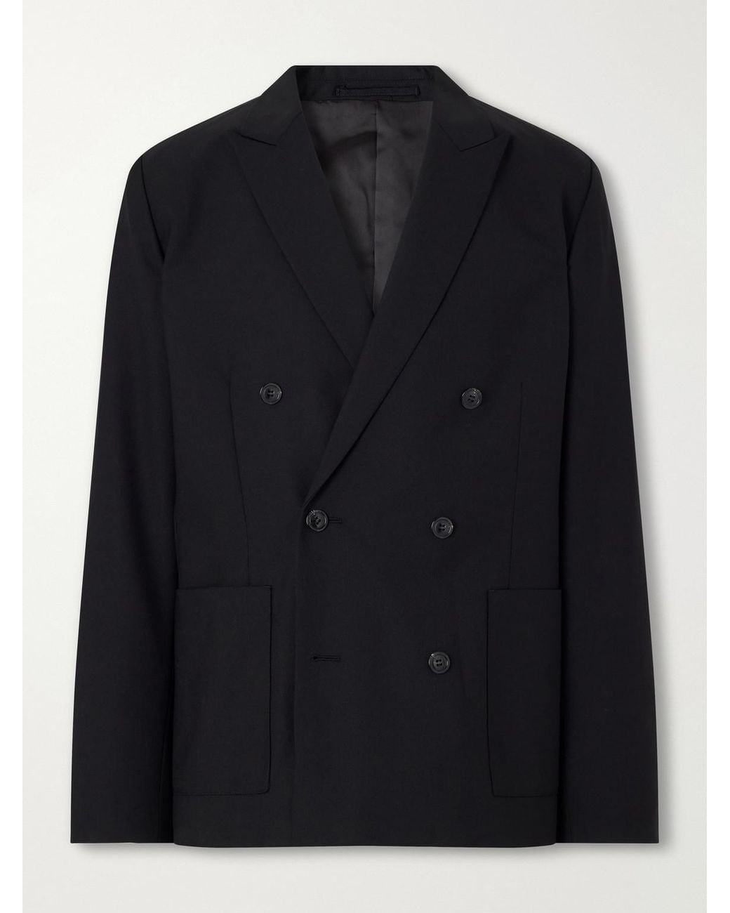 NN07 Black Jordin 10037 Double-Breasted Woven Blazer for men