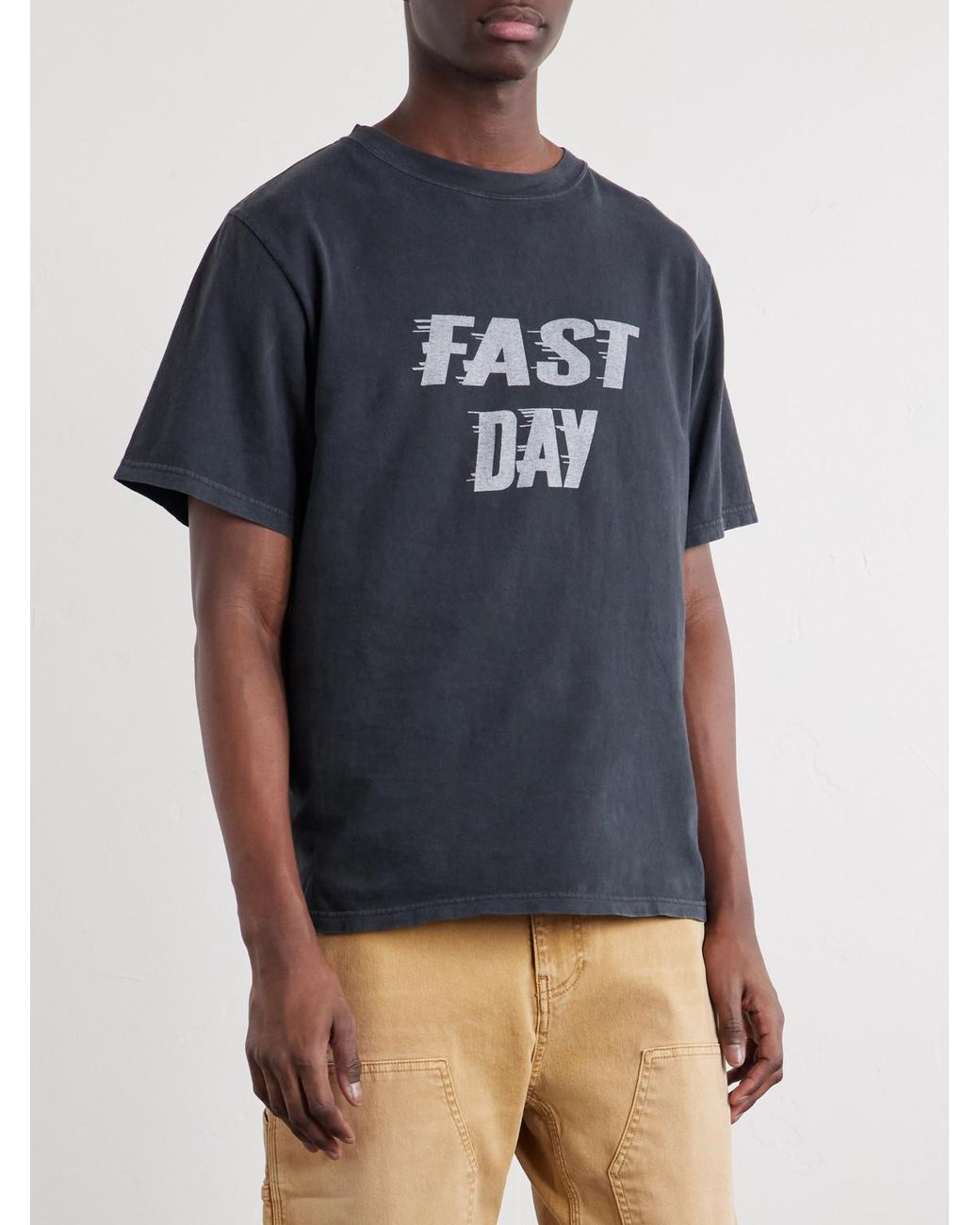 Remi Relief Blue Fast Day Printed Cotton-Jersey T-Shirt for men