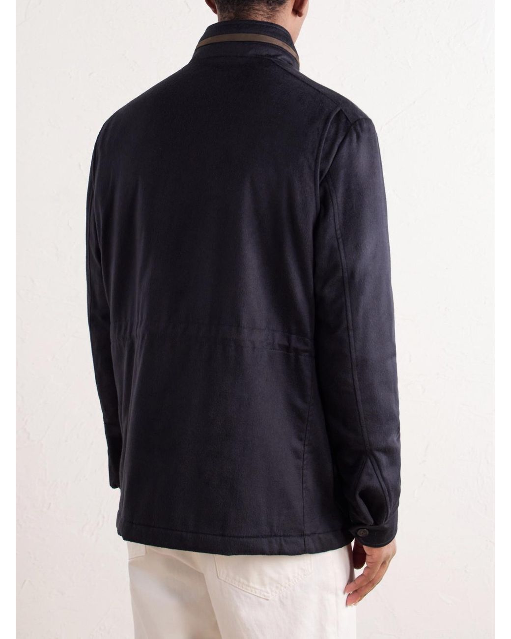 N.Peal Cashmere Blue Vale Cashmere-Twill Jacket for men