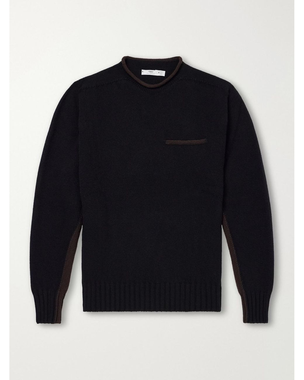 Inis Meáin Blue Lambswool Sweater for men