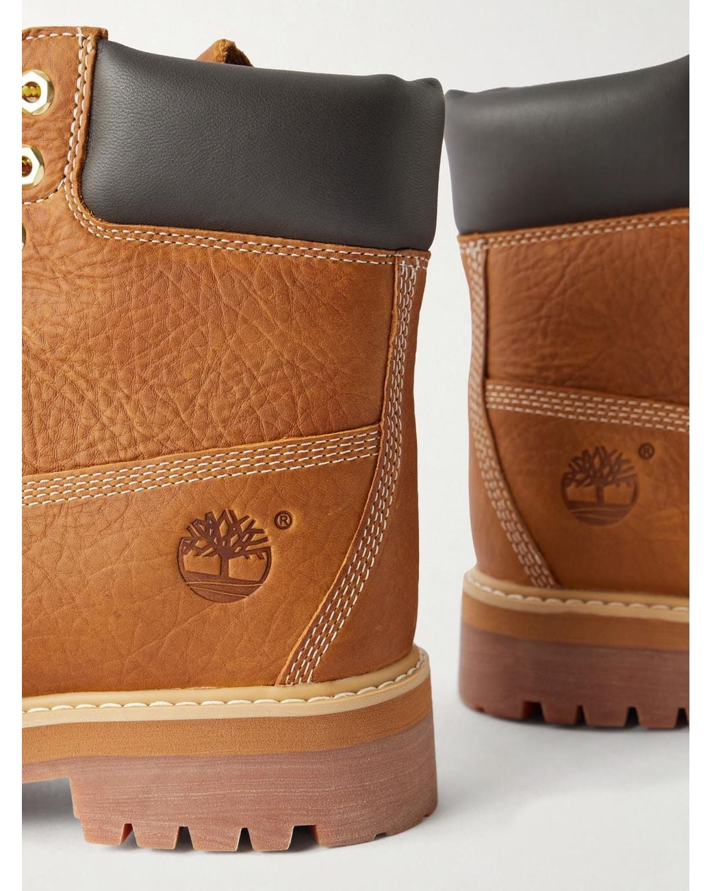 Timberland Brown Heritage Full-Grain Leather Lace-Up Boots for men