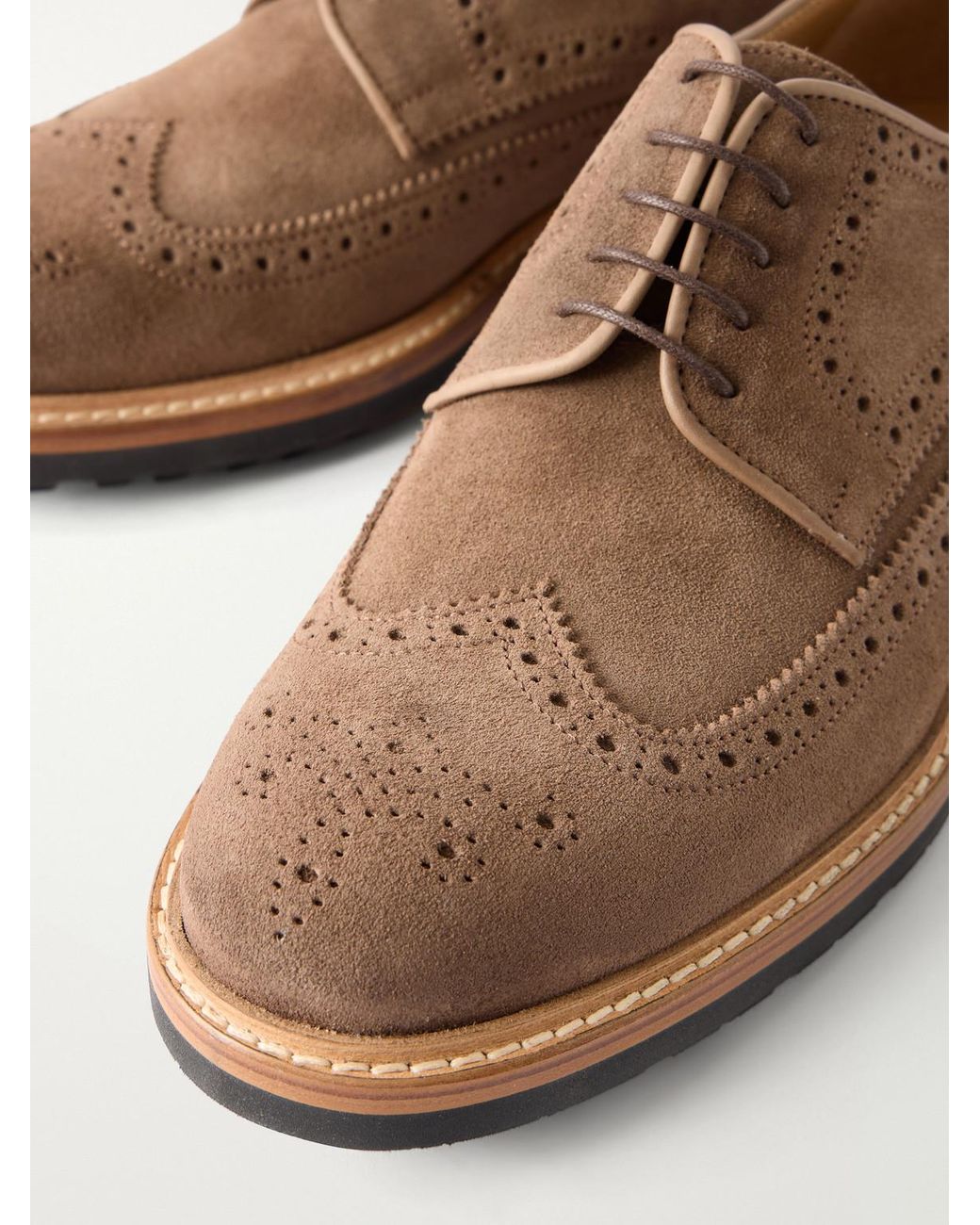 Mr P. Brown Suede Brogues for men