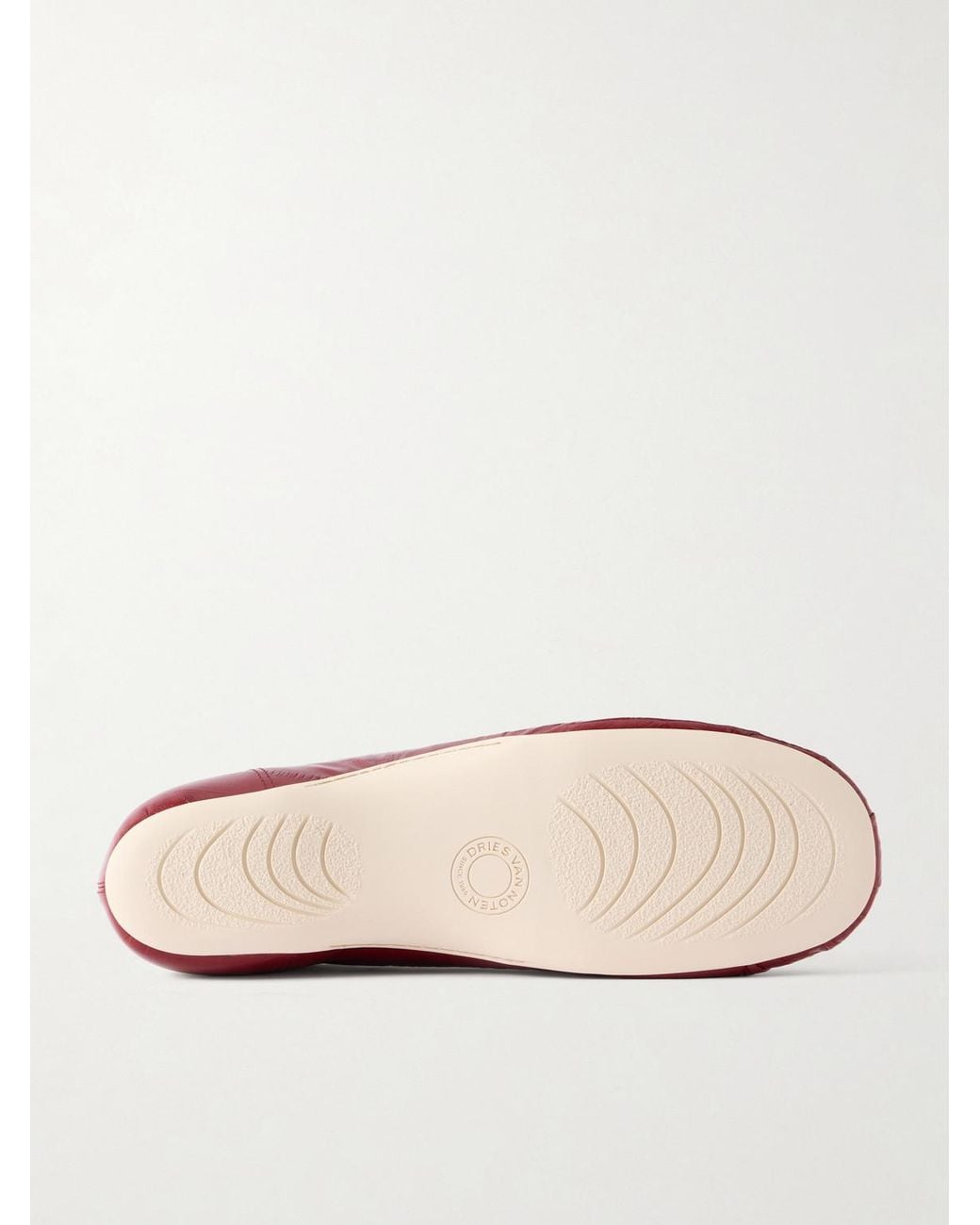 Dries Van Noten Red Glossed Leather Sneakers for men