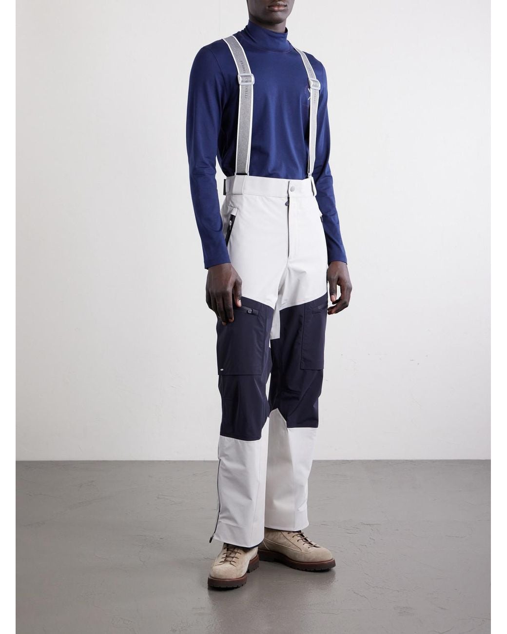 Brunello Cucinelli White Straight-Leg Panelled Shell Ski Pants for men